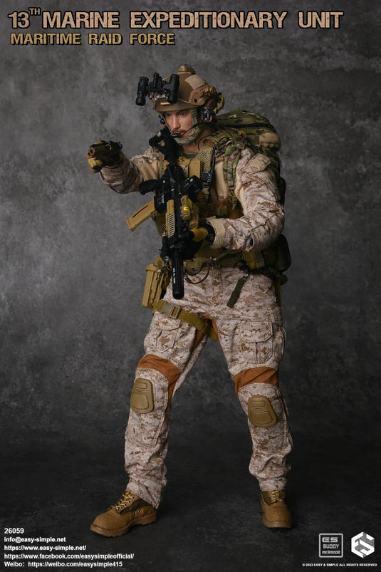 13th Marine Expeditionary Unit - Black & Tan Gloved Hand Set