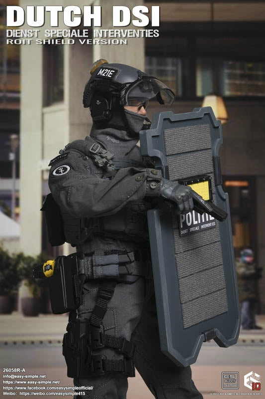 Dutch DS1 Riot Shield Version - Grey Gloved Hand Set
