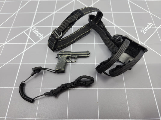 BAM 1/6 Black M9 And Holster Belt (Hot Toys)