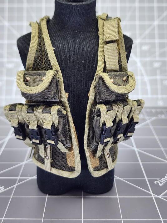 BAM 1/6 OD Green & Mesh Vest W/ Ammo Pouches (Dragon)