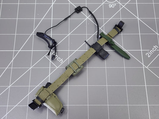 BAM 1/6 OD Green Belt W/ Pistol, Knife, & Radio (Dragon)