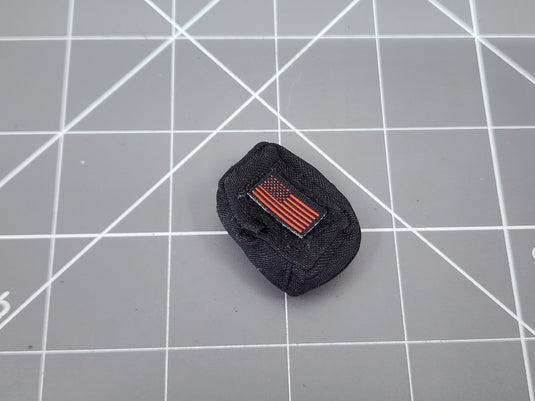 BAM 1/6 Black Pouch W/ Red Flag Patch