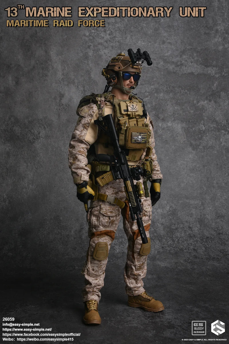 Load image into Gallery viewer, 13th Marine Expeditionary Unit - Black &amp; Tan Gloved Hand Set

