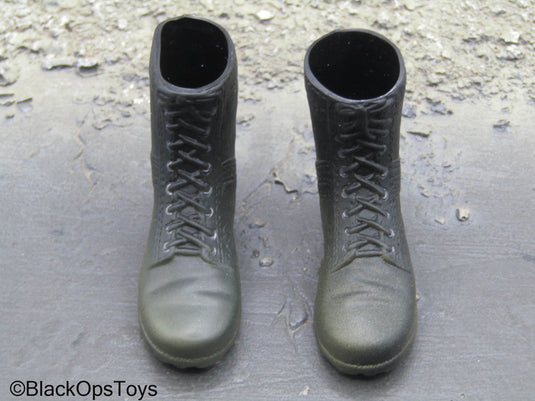 Soldiers Of The World - Vietnam Weathered Black Jungle Boots (Foot Type)