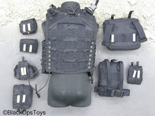 GIGN Operator - Black Combat Vest w/Pouches