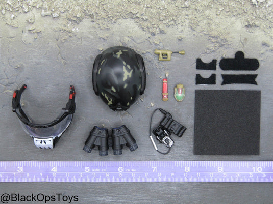 ZERT SDS13 Remastered - Black Multicam Helmet w/Visor & NVG Type 1