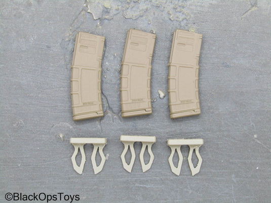 C.B.R.N. Assault Team - Brown 5.56 Magazines w/Magpuls (x3)