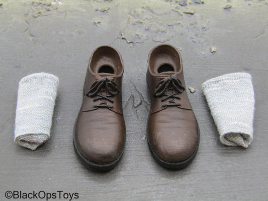 Léon The Professional - Brown Shoes w/Socks (Peg Type)
