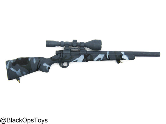 Winter Camo Sniper Rifle w/Scope