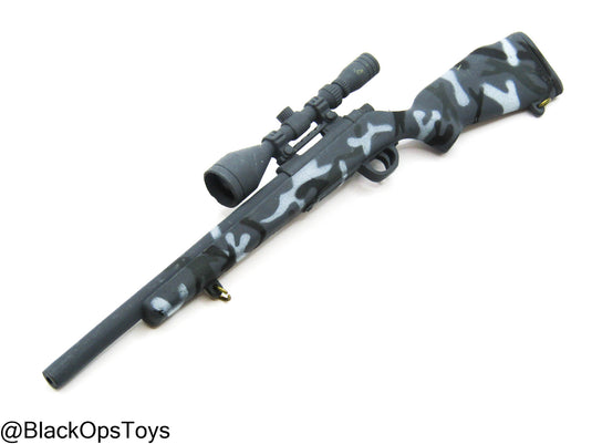 Winter Camo Sniper Rifle w/Scope