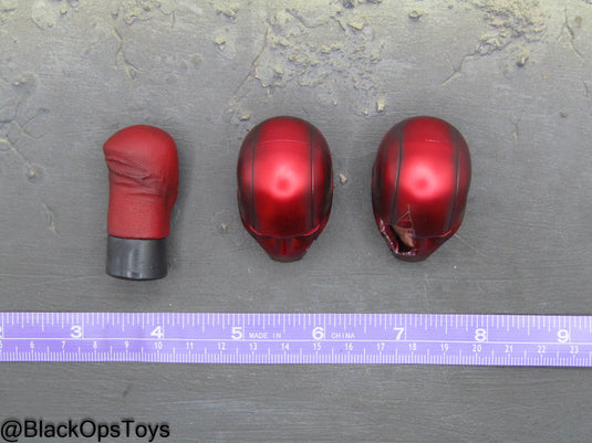 Red Knight - Red Magnetic Helmeted Head Sculpt Set