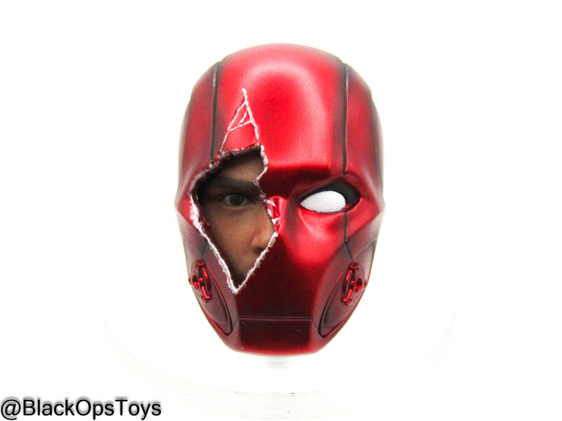 Load image into Gallery viewer, Red Knight - Red Magnetic Helmeted Head Sculpt Set
