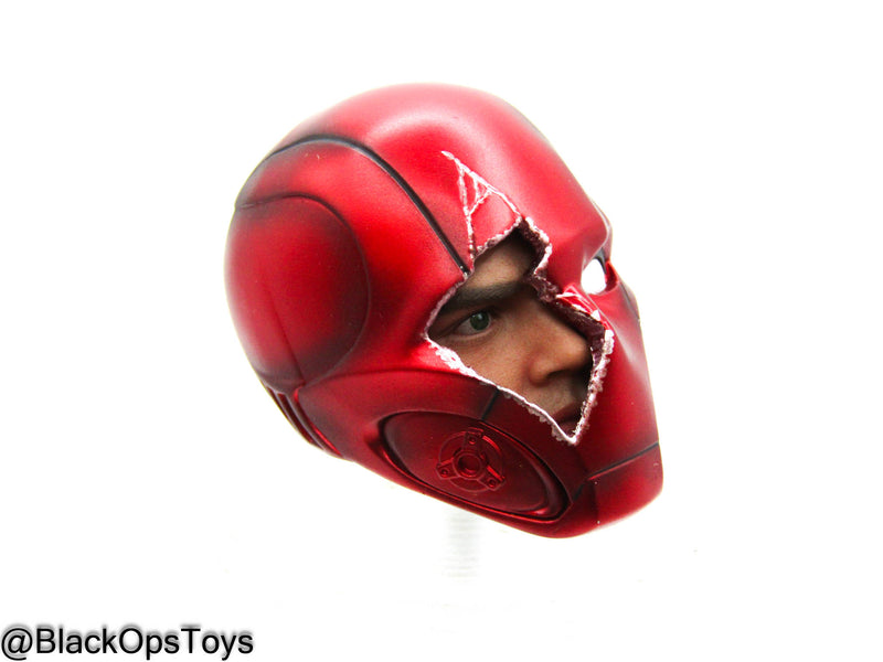 Load image into Gallery viewer, Red Knight - Red Magnetic Helmeted Head Sculpt Set
