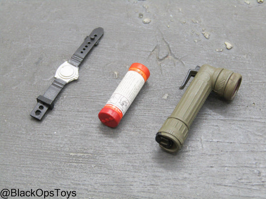 Angled Flashlight, Flare, & Watch Set