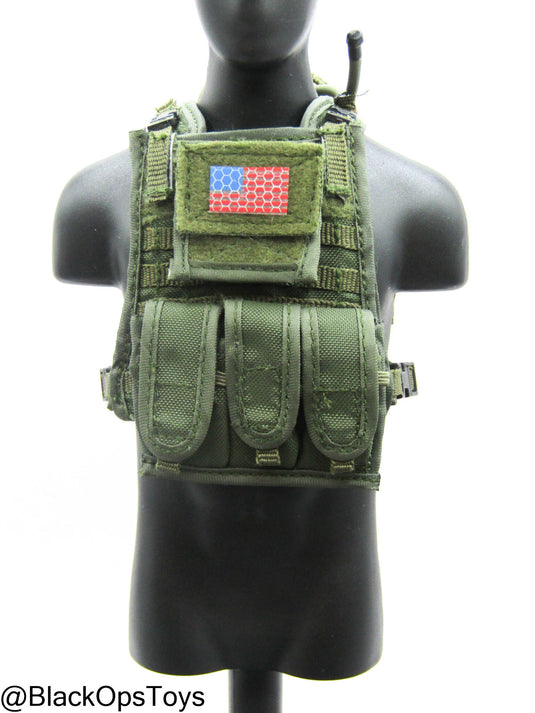 OD Green MOLLE Plate Carrier w/Pouch Set & Assault Pack