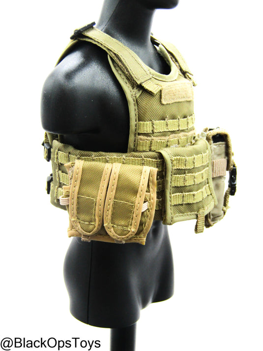 FDE Tan MOLLE Plate Carrier w/Pouch Set