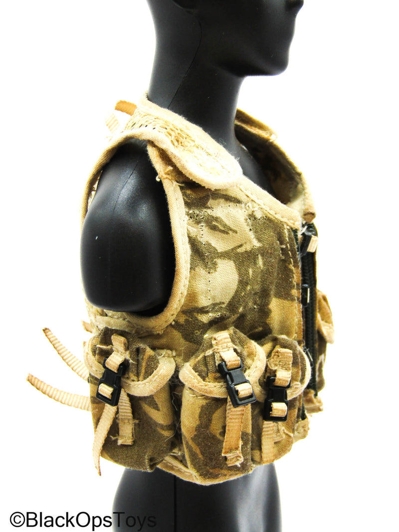 Load image into Gallery viewer, British - Weathered Desert DPM Camo Combat Vest w/ZIpper Pockets
