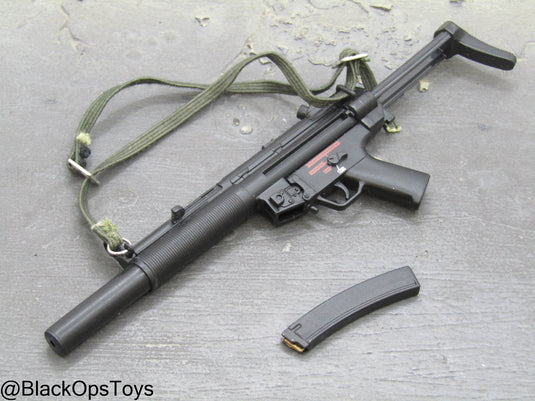 MP5 Submachine Gun w/Integrated Suppressor & OD Green Sling