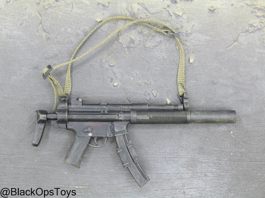 MP5 Submachine Gun w/Integrated Suppressor & OD Green Sling