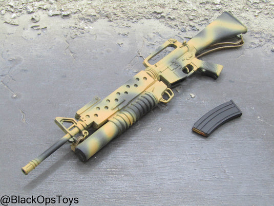 Camo M16 Assault Rifle w/M203 Grenade Launcher