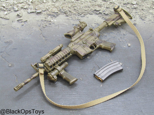 Weathered Camo M4 Rifle w/Attachment Set