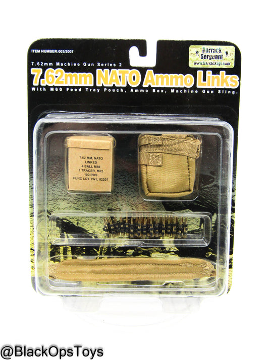 Metal 7.62mm NATO Ammo Link w/Feed Tray, Box, & Sling MINT IN BOX