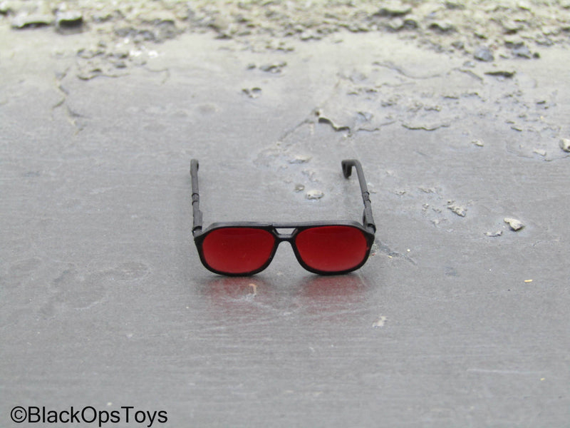 Load image into Gallery viewer, Gangsters Kingdom Augustine - Black Glasses w/Red Lenses
