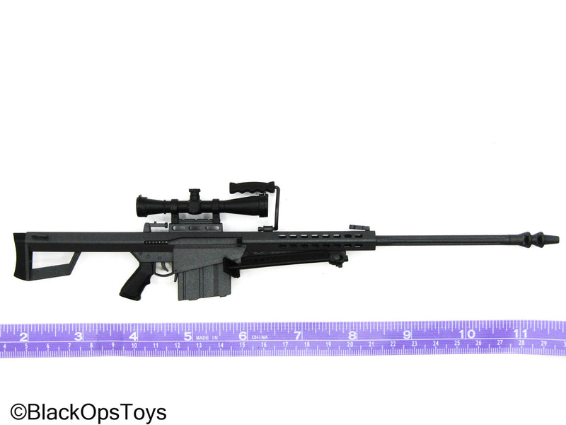 Load image into Gallery viewer, .50 Cal Barret Sniper Rifle w/Bipod &amp; Moving Bolt
