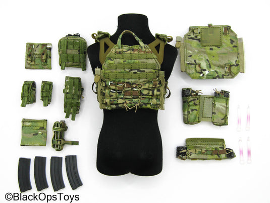 Multicam MOLLE Plate Carrier Vest w/Pouch Set