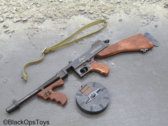 WWII - Wood & Metal .45 ACP Submachine Gun (READ DESC)