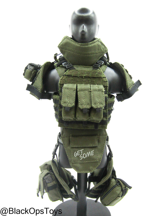 ZERT AMG Juggernaut - OD Green MOLLE Plate Carrier w/Pouch Set