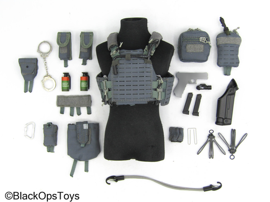 Dutch DSI Sniper Version - Grey MOLLE Combat Vest w/Pouch Set & Pistol