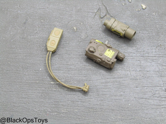 Brown PEQ w/Tactical Light & Pressure Switch