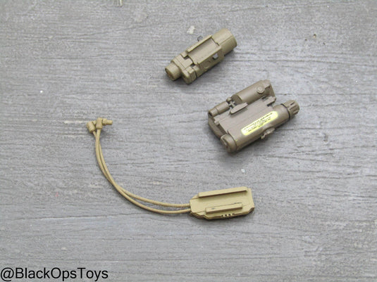 Brown PEQ w/Tactical Light & Pressure Switch