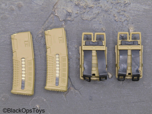 Special Forces - Tan 5.56 Window Magazines w/Holsters