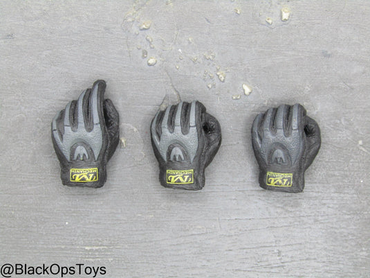 Black & Grey Gloved Hand Set (x3)