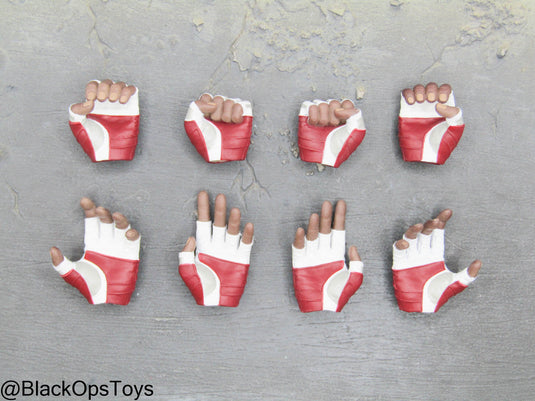 The Falcon - Male Fingerless Gloved Hand Set (x8)