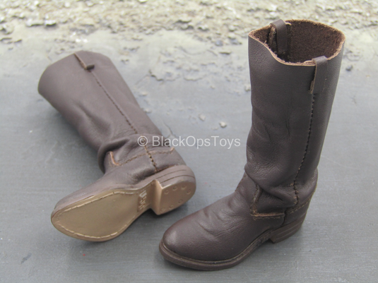 Western Gear - Brown Leather 1880's Boots (Foot Type)