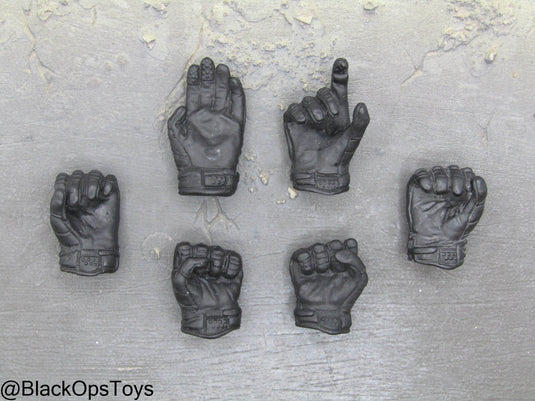 GI JOE - Snake Eyes - Black Gloved Hand Set (x6)