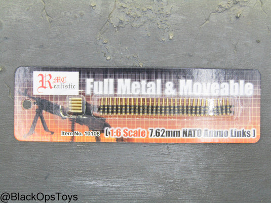 Full Metal & Moveable 7.62mm NATO Ammo Links - MINT IN PACKAGE