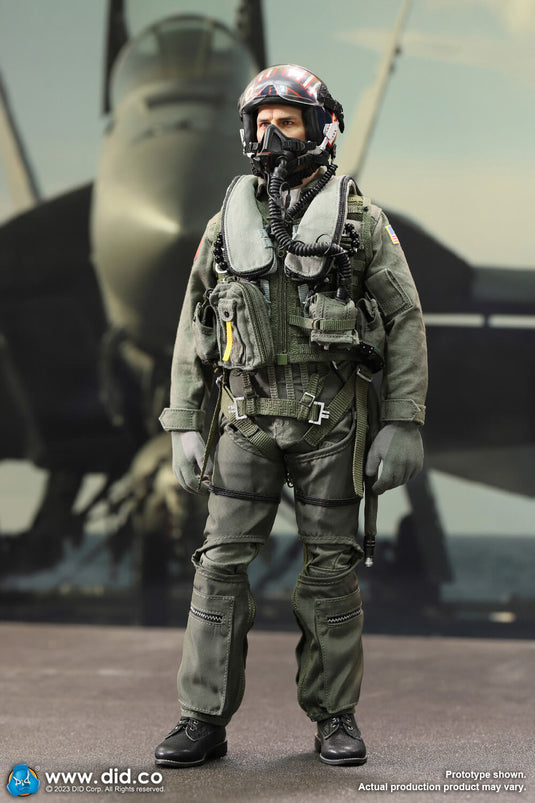 F/A-18E Pilot Captain Mitchell - Green Nomex Flight Gloves w/Bendy Hands