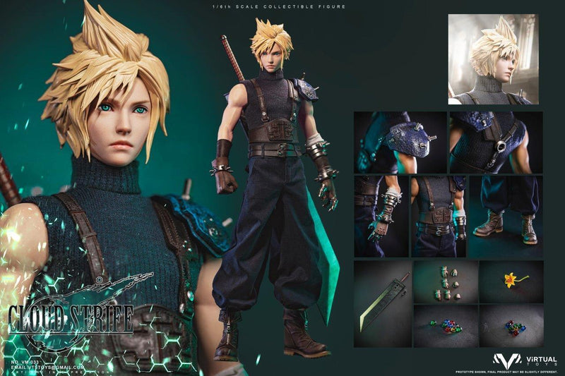 Load image into Gallery viewer, Cloud Strife - Male Base Body w/Seamless Arms &amp; Head Sculpt
