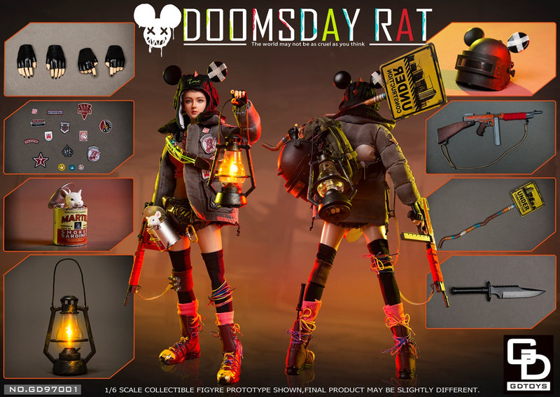 Load image into Gallery viewer, Doomsday Rat - Black Female Leggings
