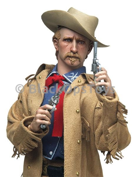 General Custer - Silver Revolver Pistol & Left Draw Holster