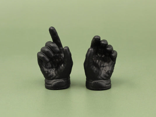 1/6 - Custom 3D - Black Outdoor Tactical Gloved Hands