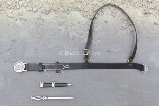 Captain America - Red Skull - Black Hydra Belt w/Officers Knife