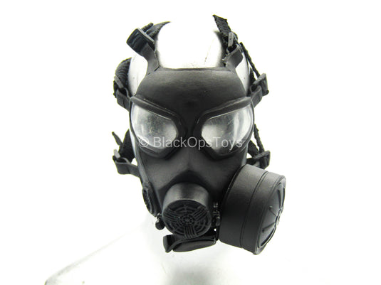 US Army Pilot - Black Gas Mask w/Hose & Pouch