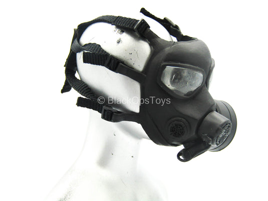 US Army Pilot - Black Gas Mask w/Hose & Pouch