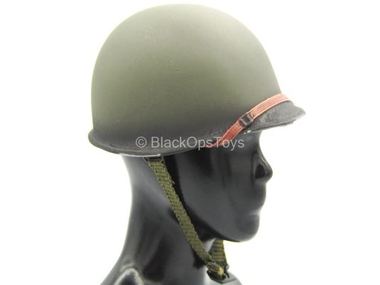 WWII - U.S. Army Rangers - Green Metal Helmet