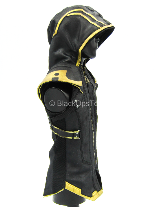 Endgame - Hawkeye - Black & Gold Like Vest w/Hood